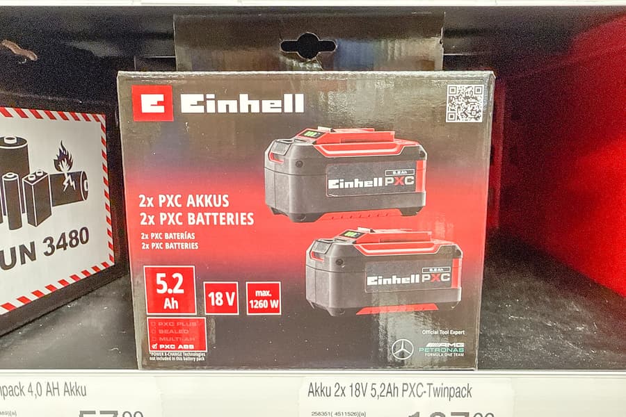 4 Akkus Einhell 5,2 Ah 18 V PXC